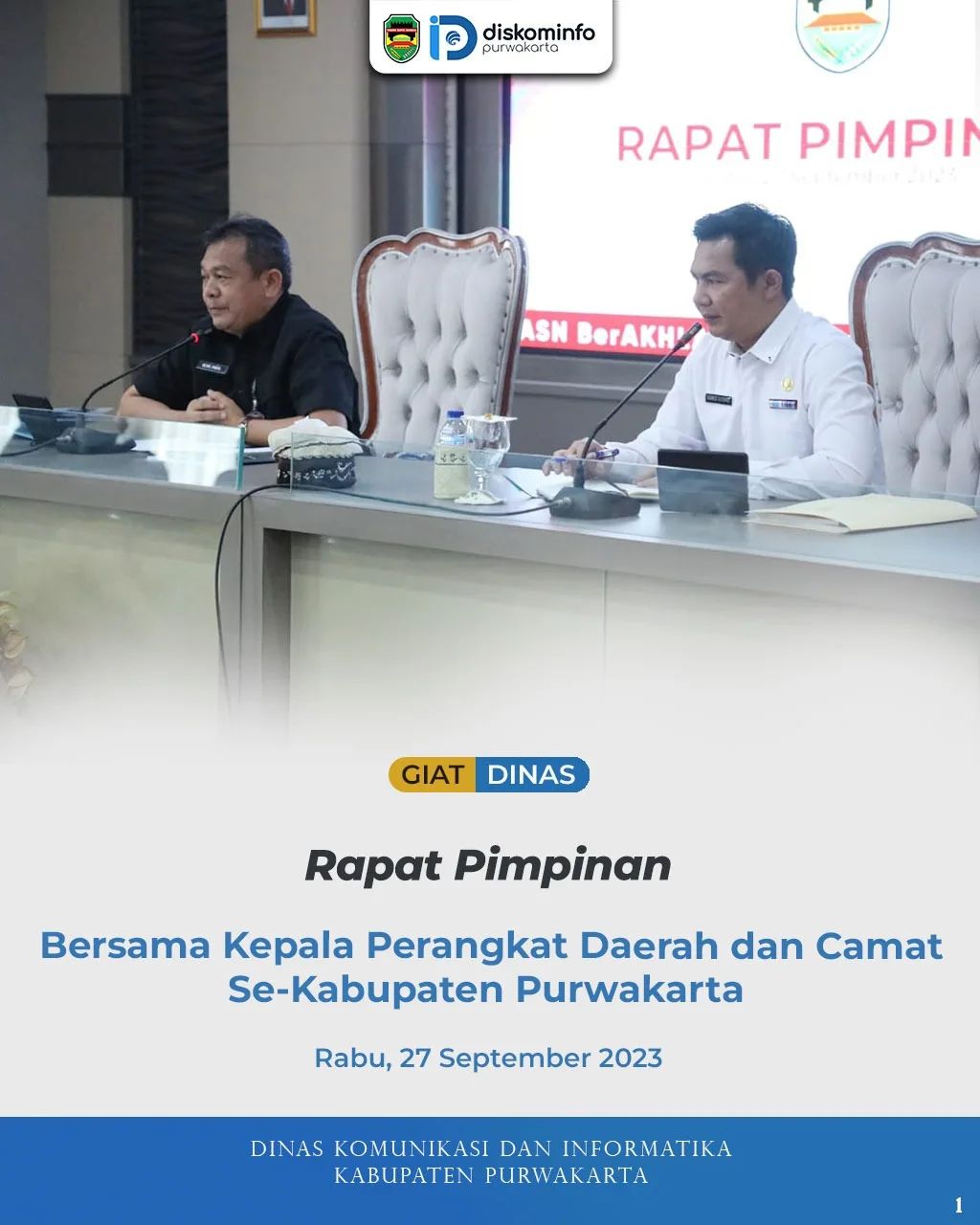 Rapat Pimpinan Bersama Kepala Perangkat Daerah Dan Camat Se-Kabupaten ...